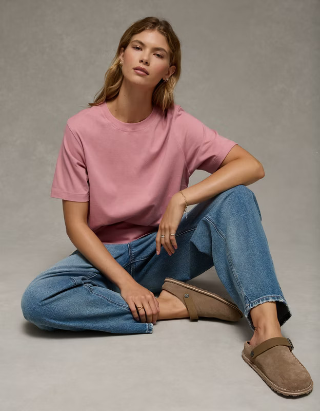 AE Everyday Luxe Relaxed T-Shirt | American Eagle Outfitters (US & CA)