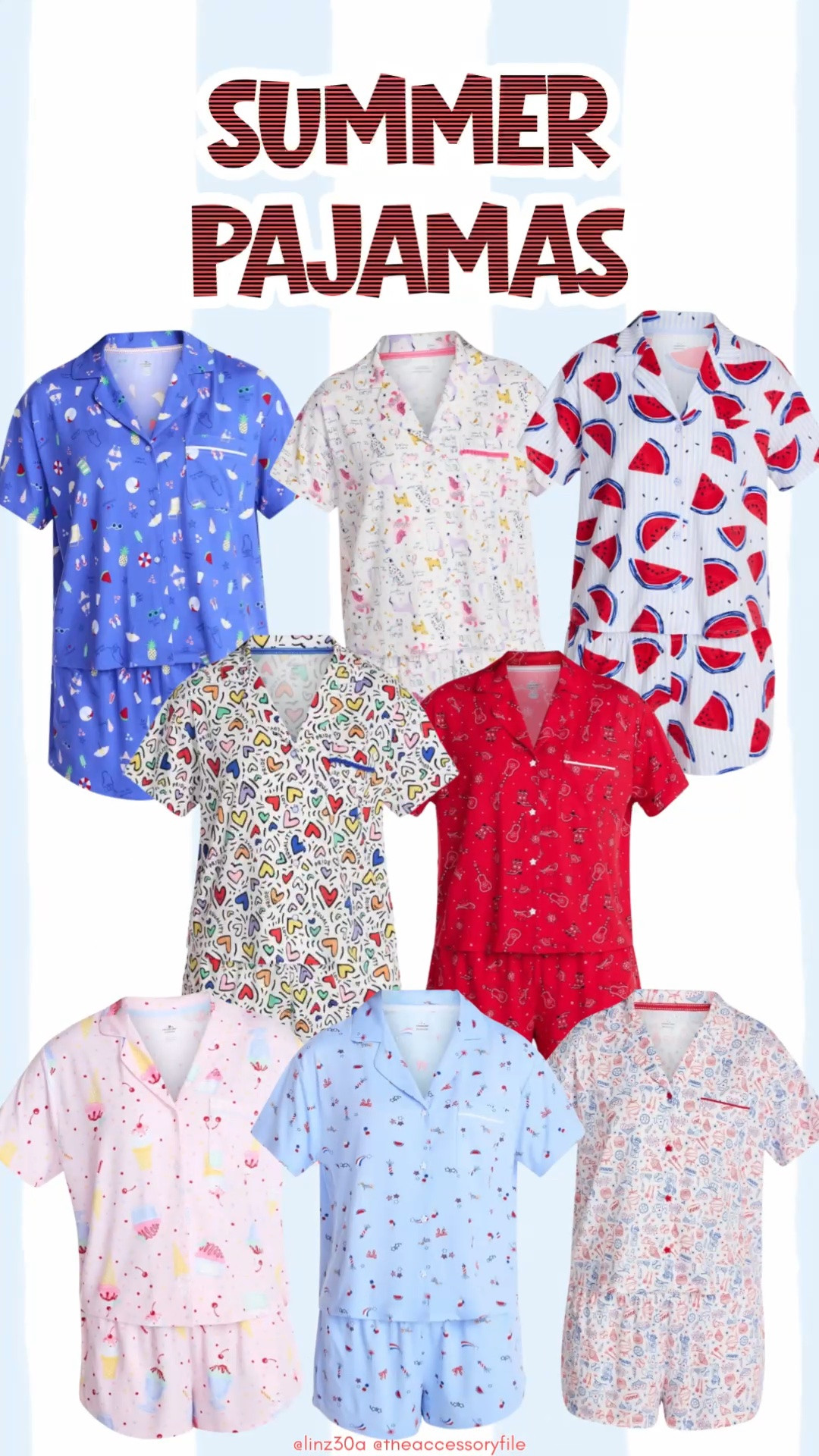How adorable are these pajama sets? Personally, I love the bright blue set with the beach theme, the light blue patriotic set, and the watermelon set! 

#walmartfinds #walmartfashion #pajamas #pajamaset #summerfashion #walmart @walmart