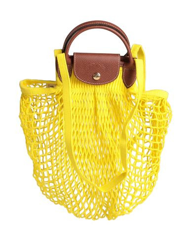 Longchamp Woman Handbag Yellow Size - Textile fibers, Soft Leather | YOOX (US)