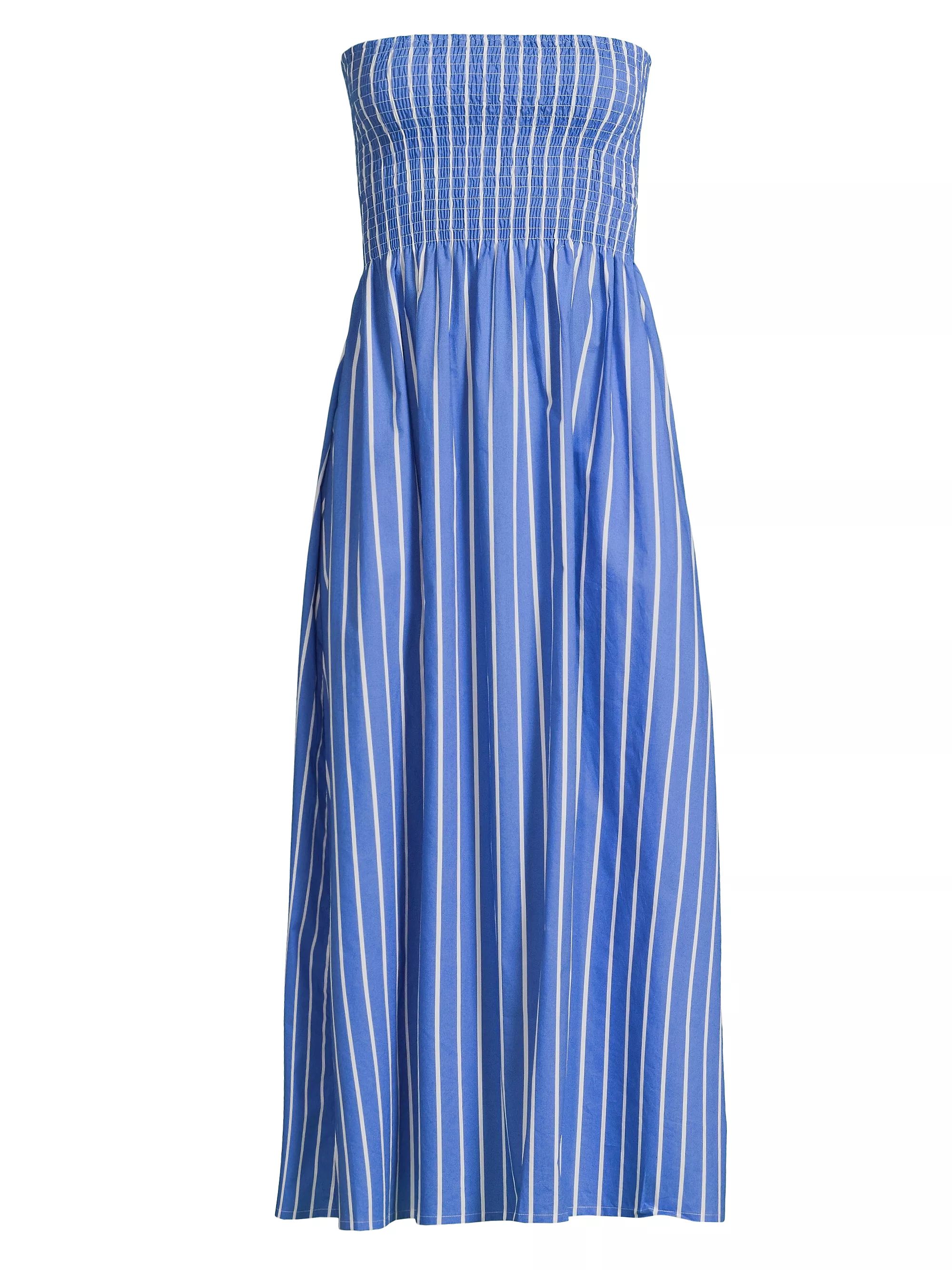 Shop Faithfull the Brand Roma Madella Striped Cotton Midi-Dress | Saks Fifth Avenue | Saks Fifth Avenue