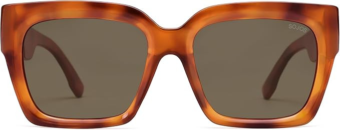 SOJOS Trendy Square Polarized Sunglasses Womens Retro Vintage Women 90s Sun Glasses SJ2612 | Amazon (US)