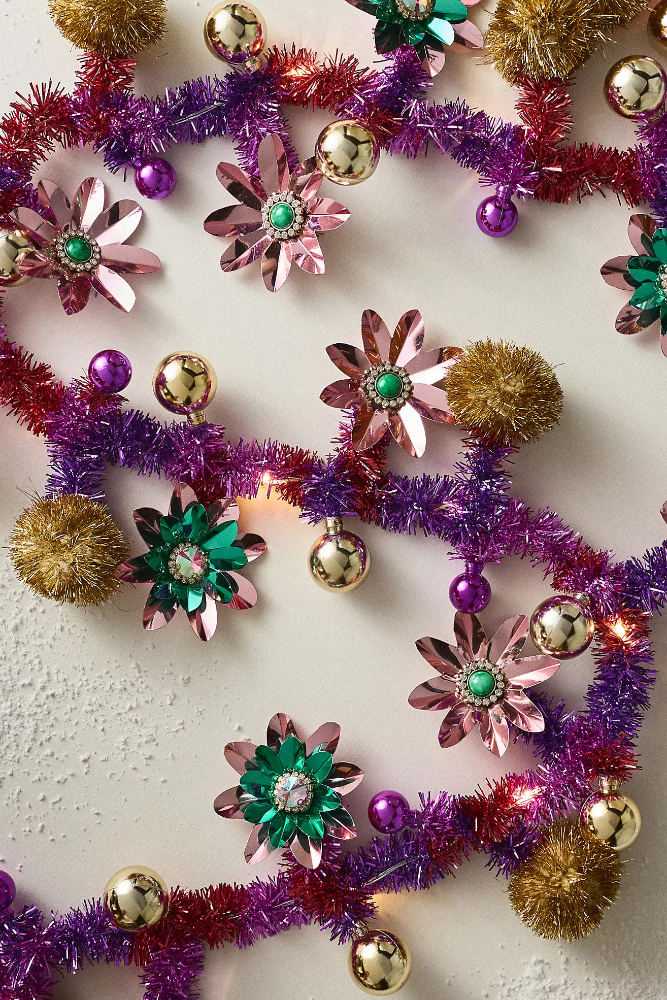 Tinsel Flower Garland | Anthropologie (US)