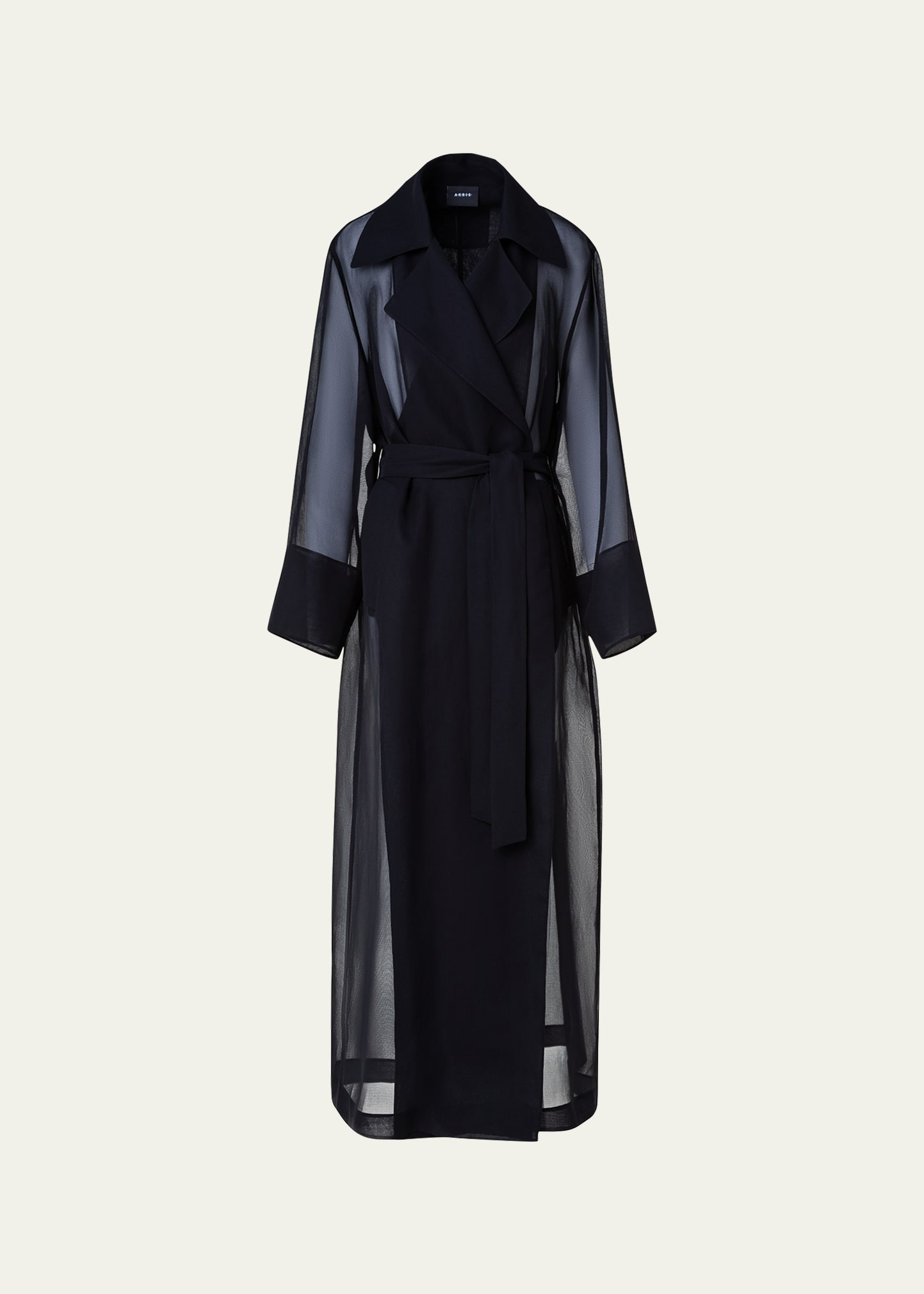 Akris Valentine Silk Gauze Belted Trench Coat | Bergdorf Goodman