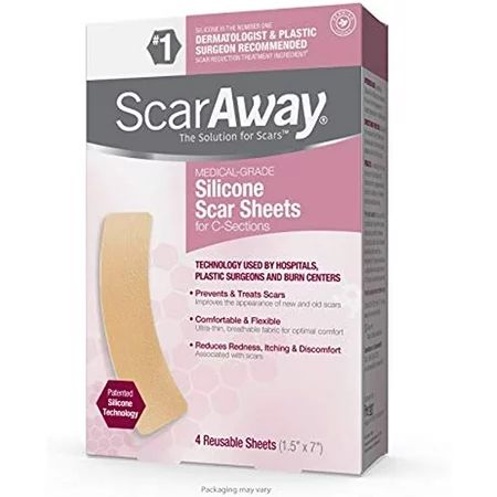 ScarAway Advanced Skincare Silicone Scar Sheets for C-Sections Reusable Sheets (1.5” x 7”) for Hyper | Walmart (US)
