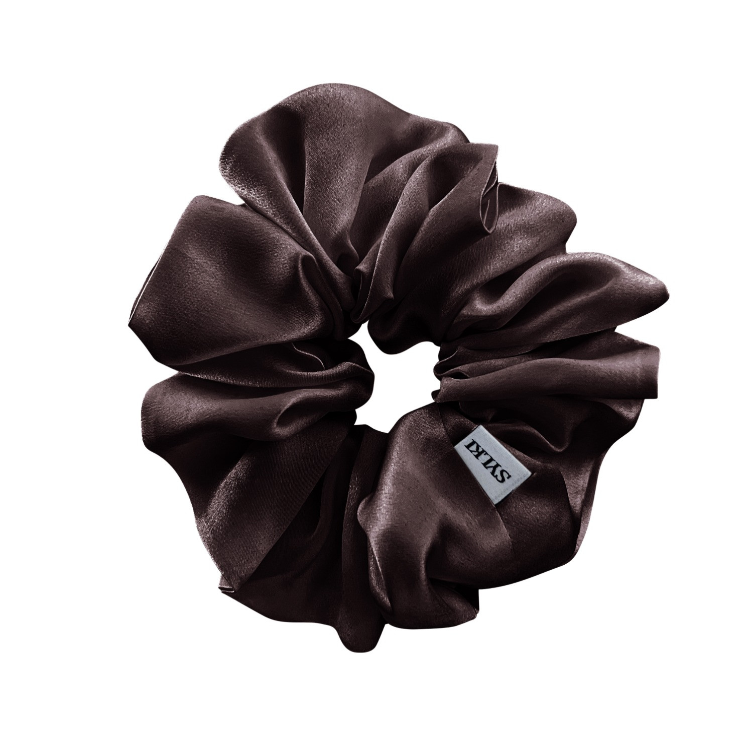 Silk Scrunchie - Brown | Wolf & Badger (US)