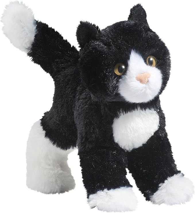 Douglas Snippy Black & White Cat Plush Stuffed Animal | Amazon (US)