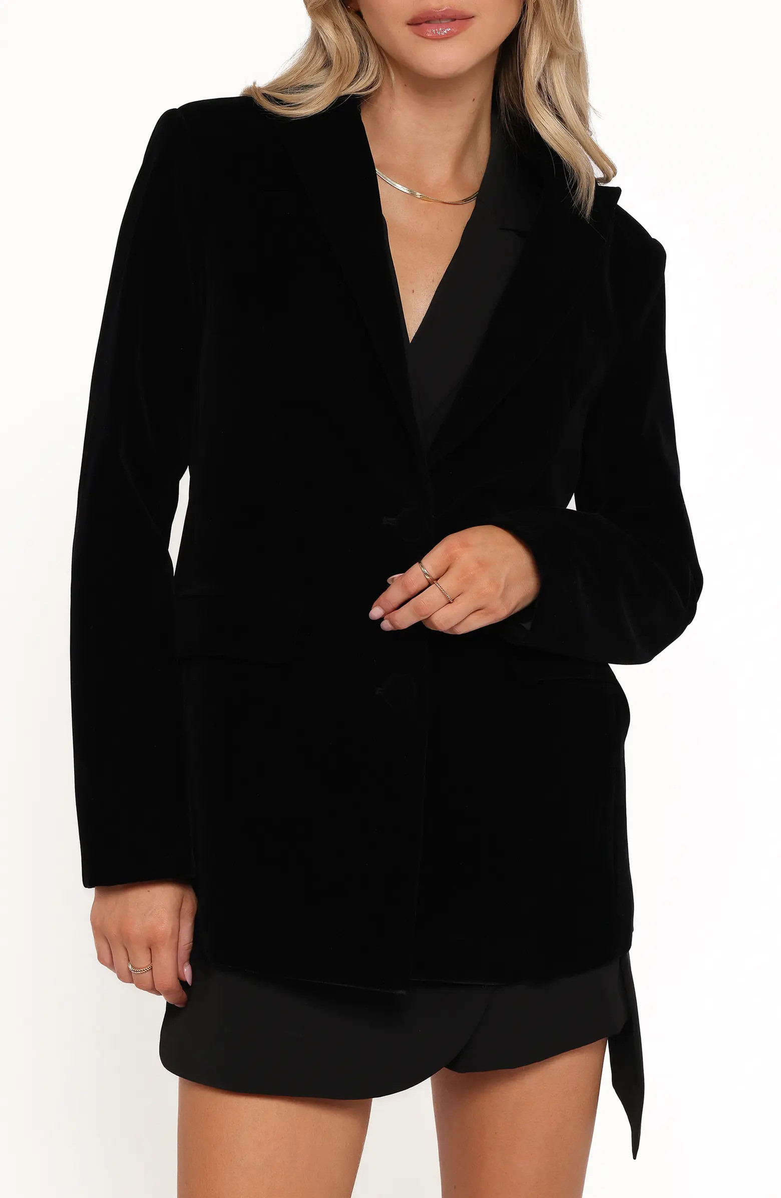 Clive One-Button Velvet Blazer | Nordstrom