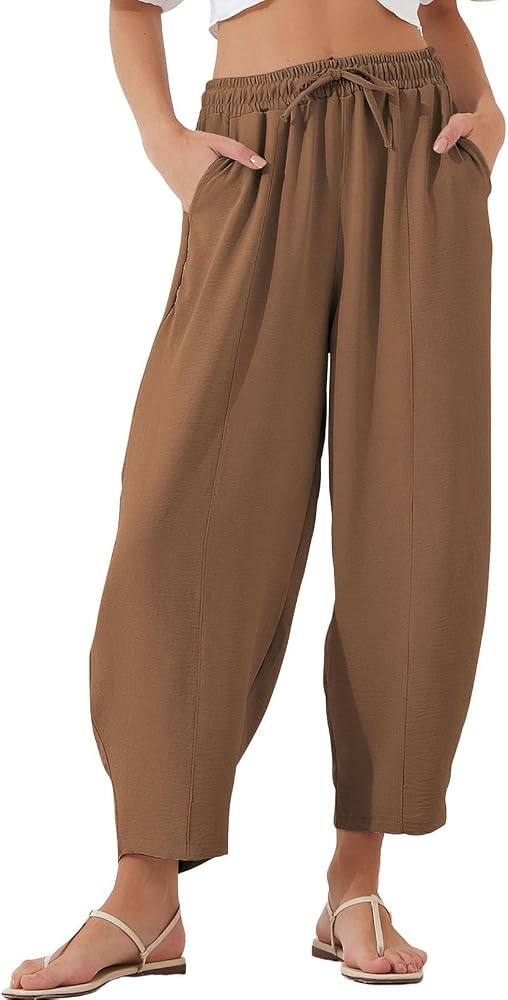 EVALESS Women's High Waisted Wide Leg Palazzo Trousers | Amazon (US)