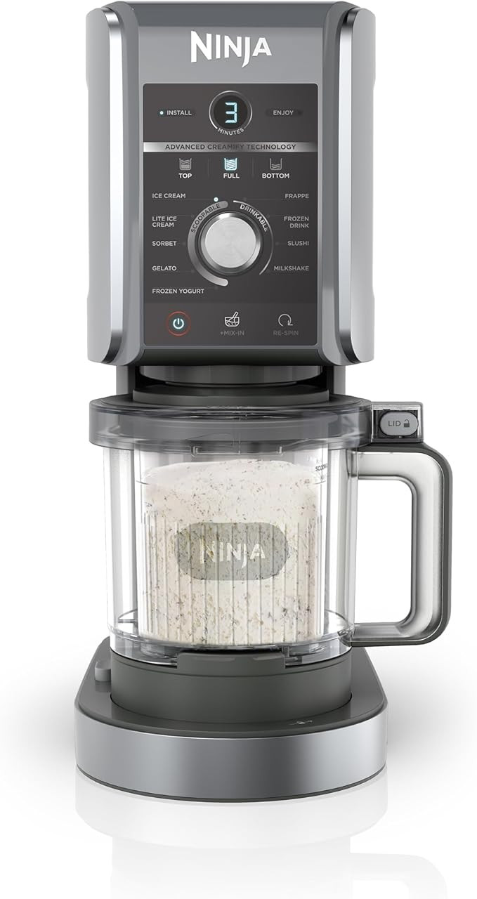 Ninja CREAMi Deluxe Ice Cream Maker & Frozen Dessert Maker with 3 Tubs, 10 Functions, Makes Ice C... | Amazon (UK)