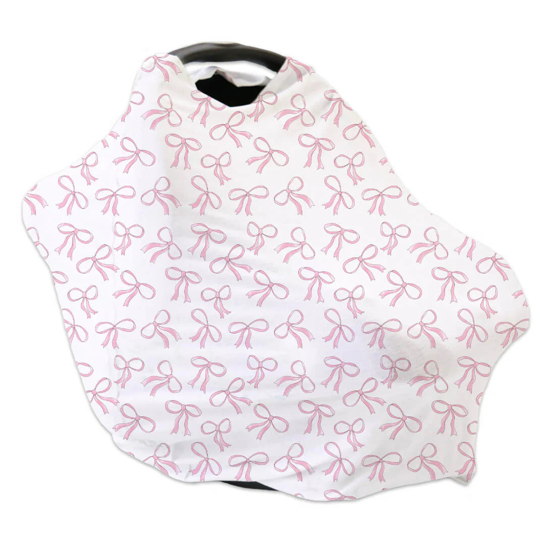 Blushing Bows Multi-Use Stretchy Car Seat & Nursing Cover | Caden Lane