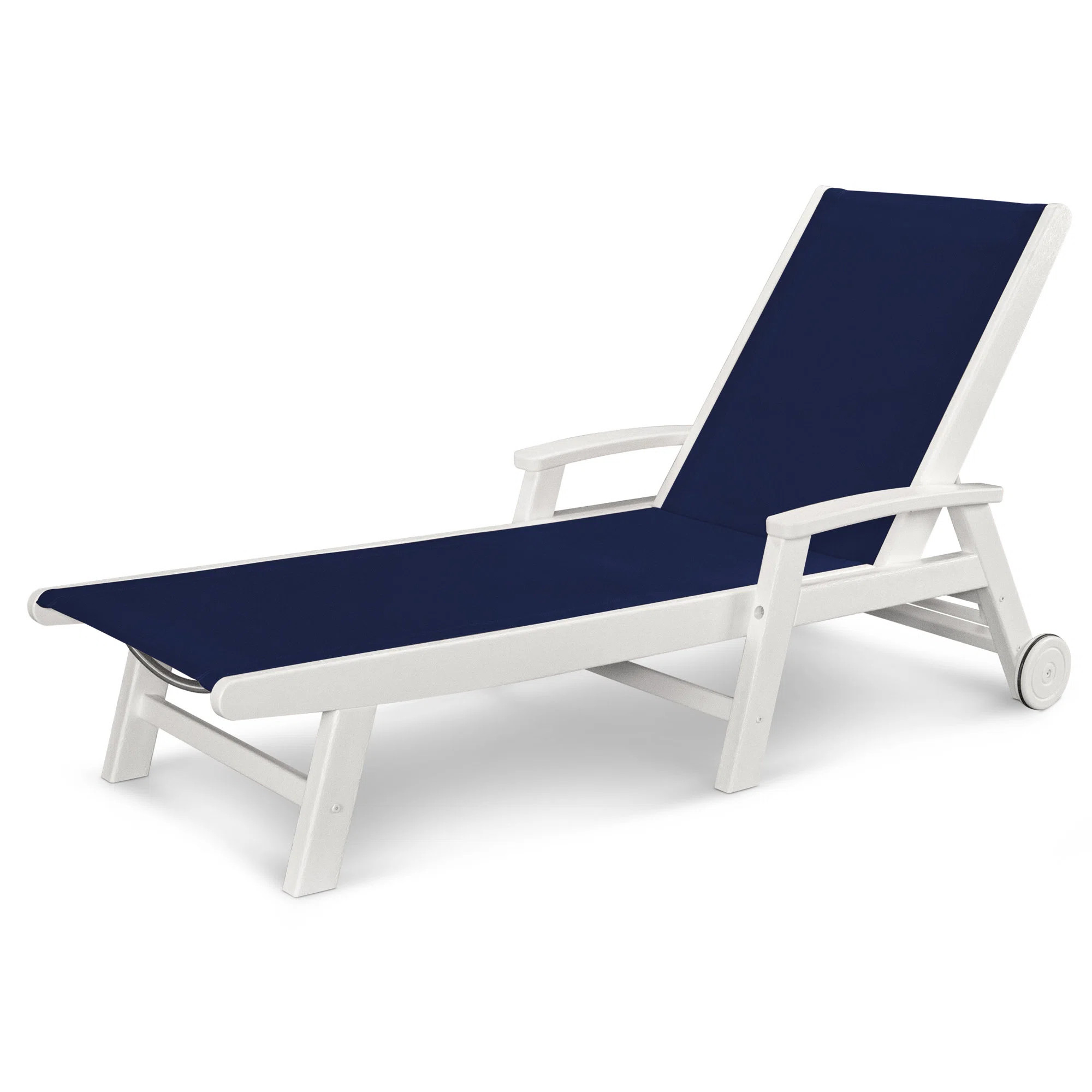 POLYWOOD Coastal Chaise with Wheels | Wayfair North America