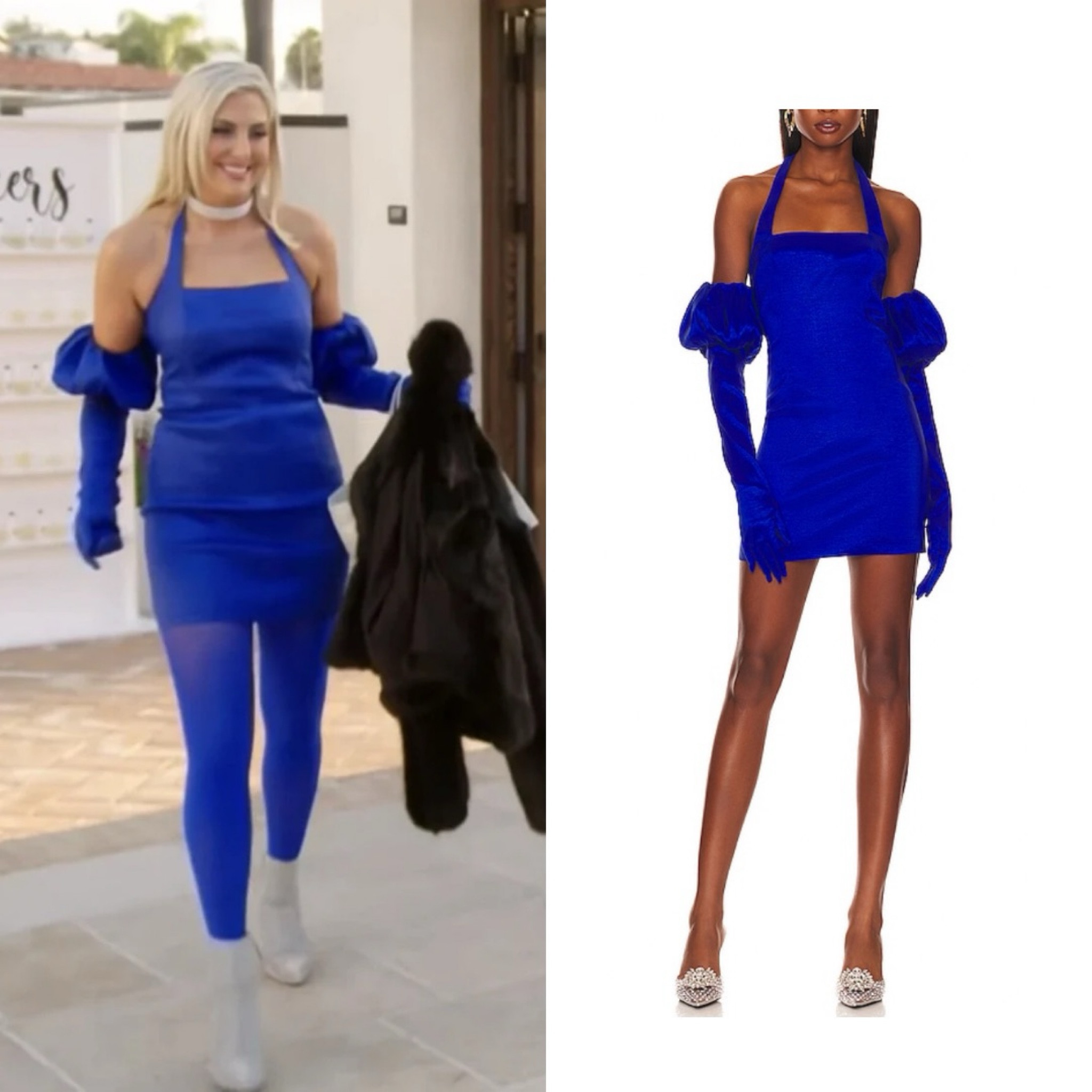 Gina Kirschenheiter’s Blue Mini Dress