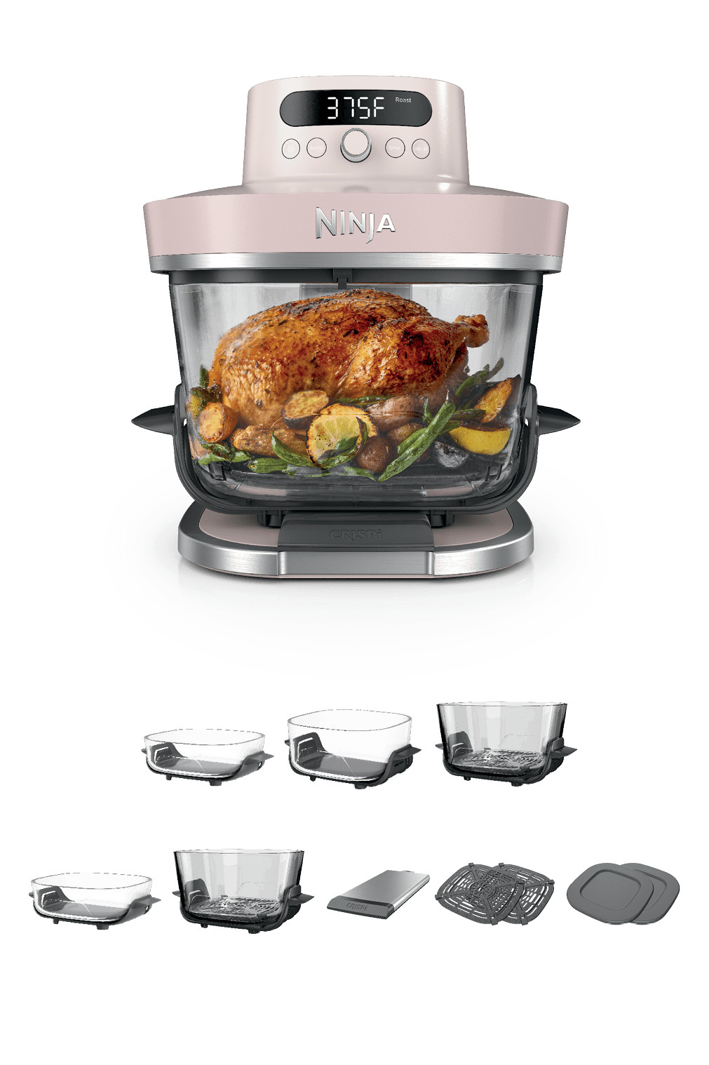 Build Your Own Ninja Crispi Pro Glass Air Fryer in Rose Quartz | AS101RS | SharkNinja | SharkNinja