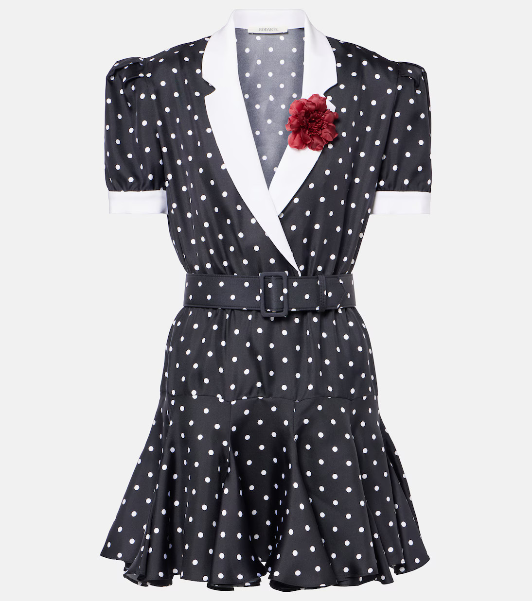 Polka Dot silk twill minidress | Mytheresa (UK)