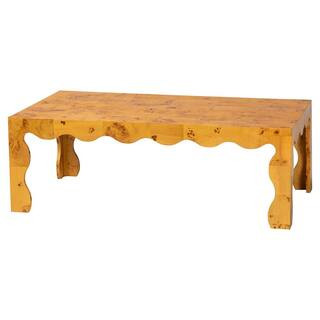bali & pari Huxley 52 in. Light Mappa Rectangle Real Burl Wood Coffee Table 253-14030-HD - The Ho... | The Home Depot