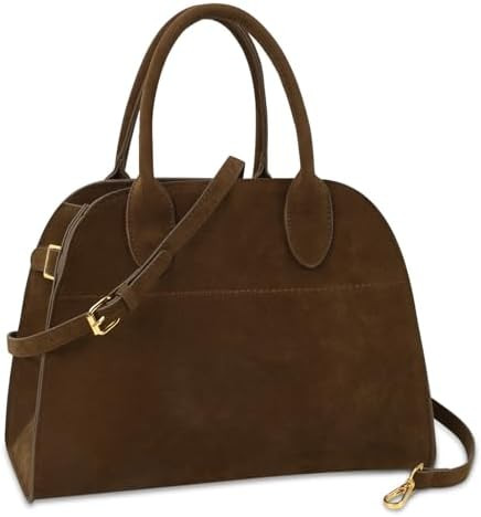 Suede Tote Bag for Women,Women's Suede Purse Vintage Top Handle Bag,Fashion Shoulder Satchel Bag ... | Amazon (US)