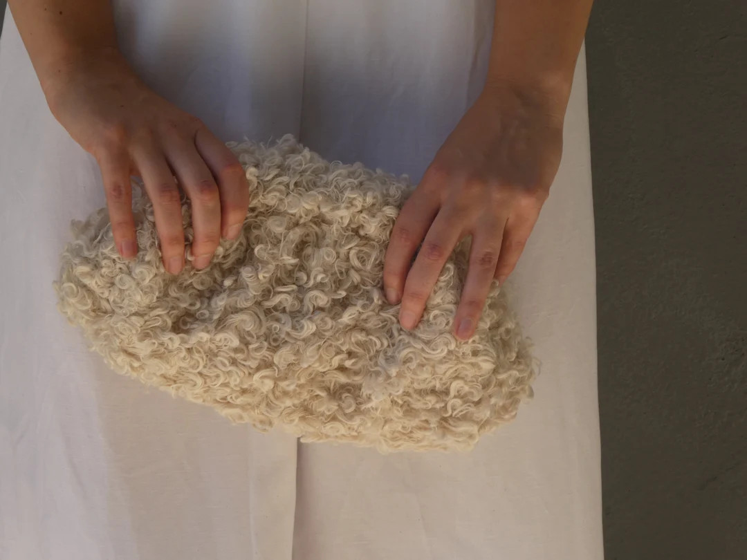 Thinking about your new season outfit? This Handmade curly fabric Dumpling Clutch its a bag you m... | Etsy (US)