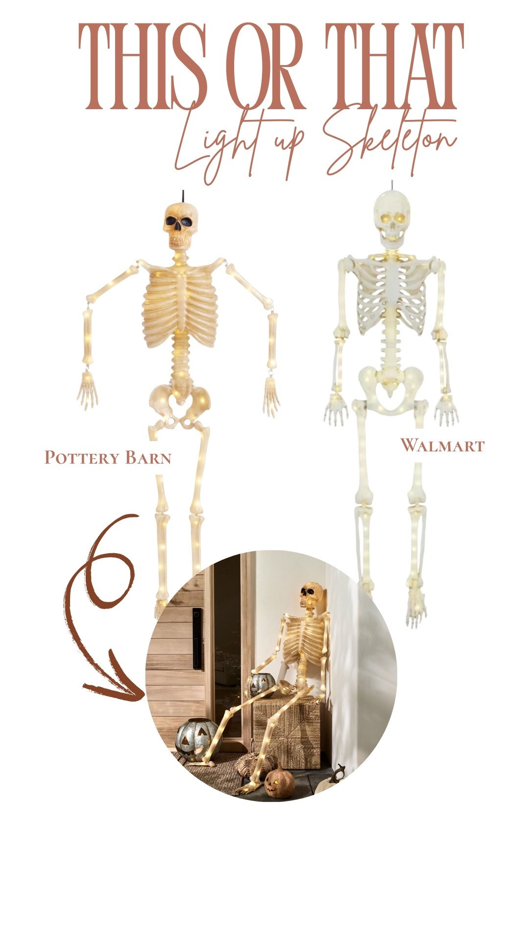 Light up Halloween skeleton 