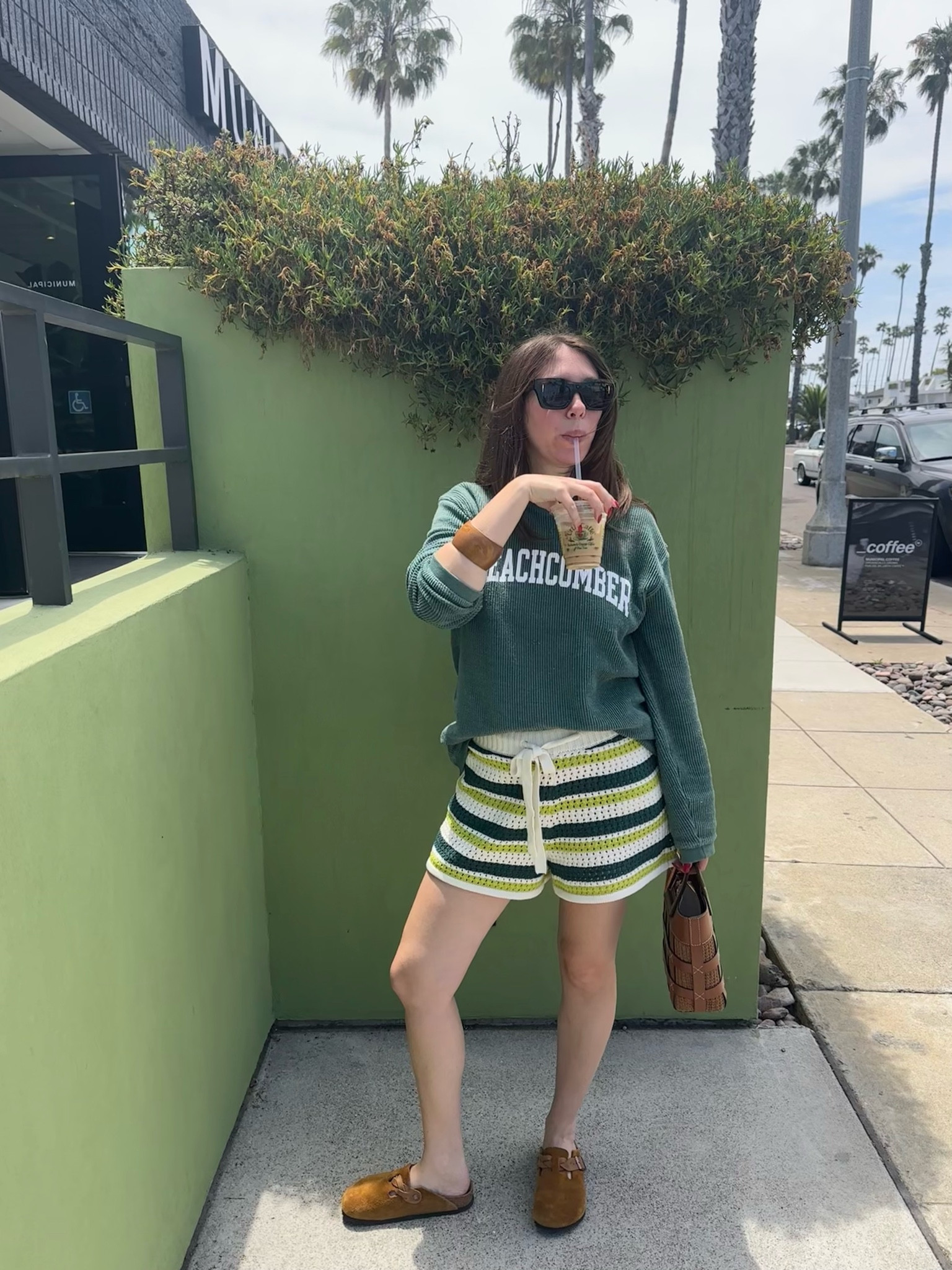 get your greens 🥬🍵
it doesn’t feel like summer without something crochet - really loving these crochet shorts for coffee runs, beach and everything in between 🙂‍↔️. She has a matching top as well. Birks are last years Staud collabs but linked the regular ones because they’re still in stock! 

#LTKSeasonal #LTKmidsize
