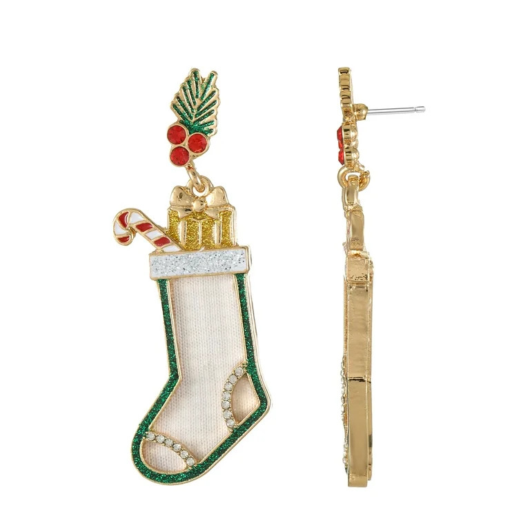 Holiday Time Stocking Earrings, 1 Pair | Walmart (US)