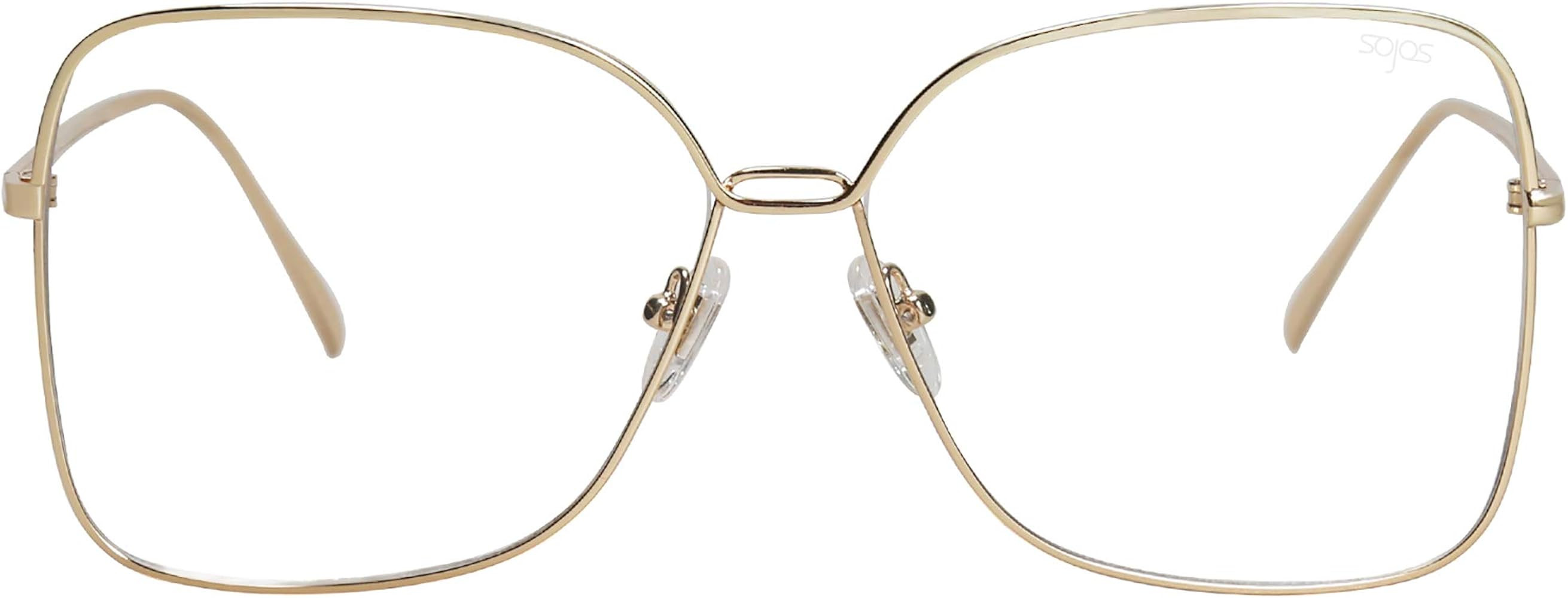 SOJOS Classic Square Oversized Sunglasses for Women Big Large Designer Style Sunnies SJ1082 | Amazon (US)