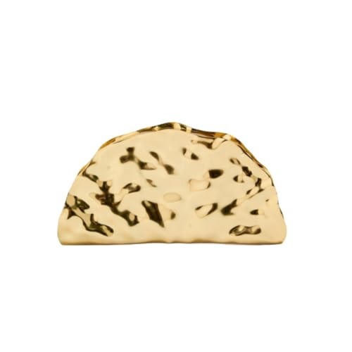 DONGSUO Luxury Metal Shell Clutch Purse, Gold, Evening Wedding Party Handbag with Snake Strap, Women's Fashion Accessory | Amazon (US)