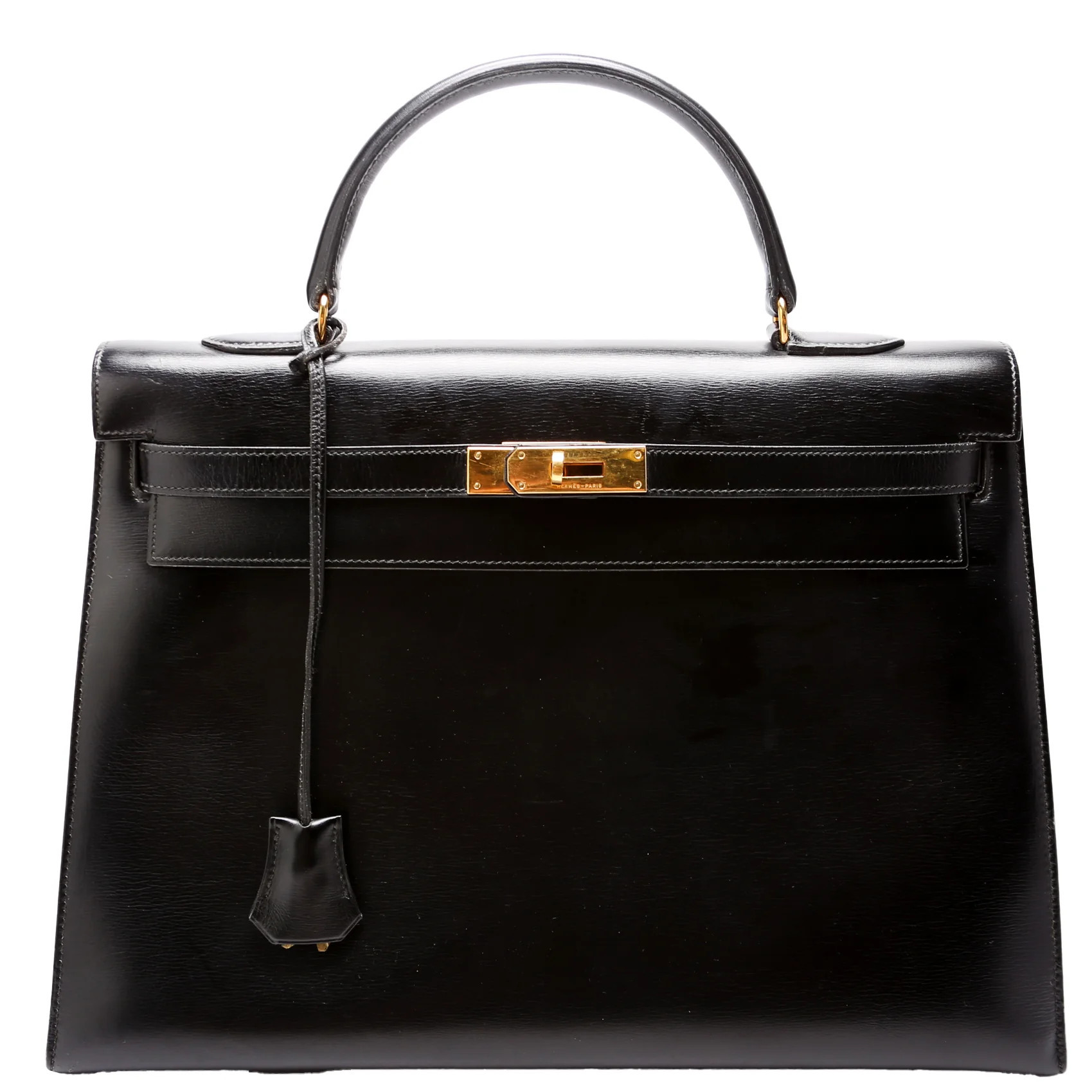 Kelly 35 Box (1979) Black | Keeks Designer Handbags