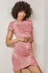 Sugar Ruche Pink Multi Tie-Dye Ruched Short Sleeve Mini Dress | Lulus (US)
