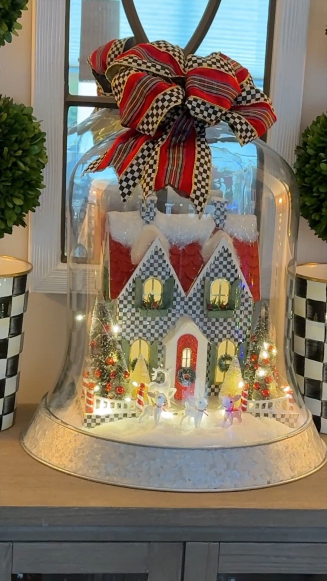 playing with my Mackenzie childs paper house - I love the lights they come in with a timer so I. can set this in  a cloche and  forget about it - I use epsom salts for snow and little deer I pick up at the ornament section at target - it’s childhood memories I hope my grandlove will be enchanted #mackenziechilds #courtlycheck #germanpaperhouses 


#LTKFindsUnder50 #LTKSeasonal #LTKHoliday