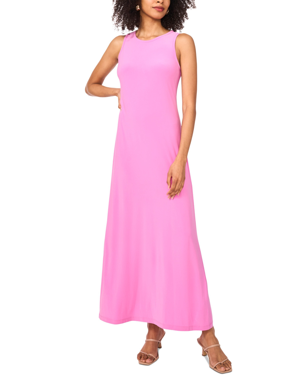 Vince Camuto Women's Sleeveless Keyhole-Back Crewneck Maxi Dress - Violet Blush | Macy's