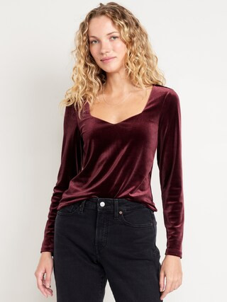 Fitted Velvet Top | Old Navy (US)