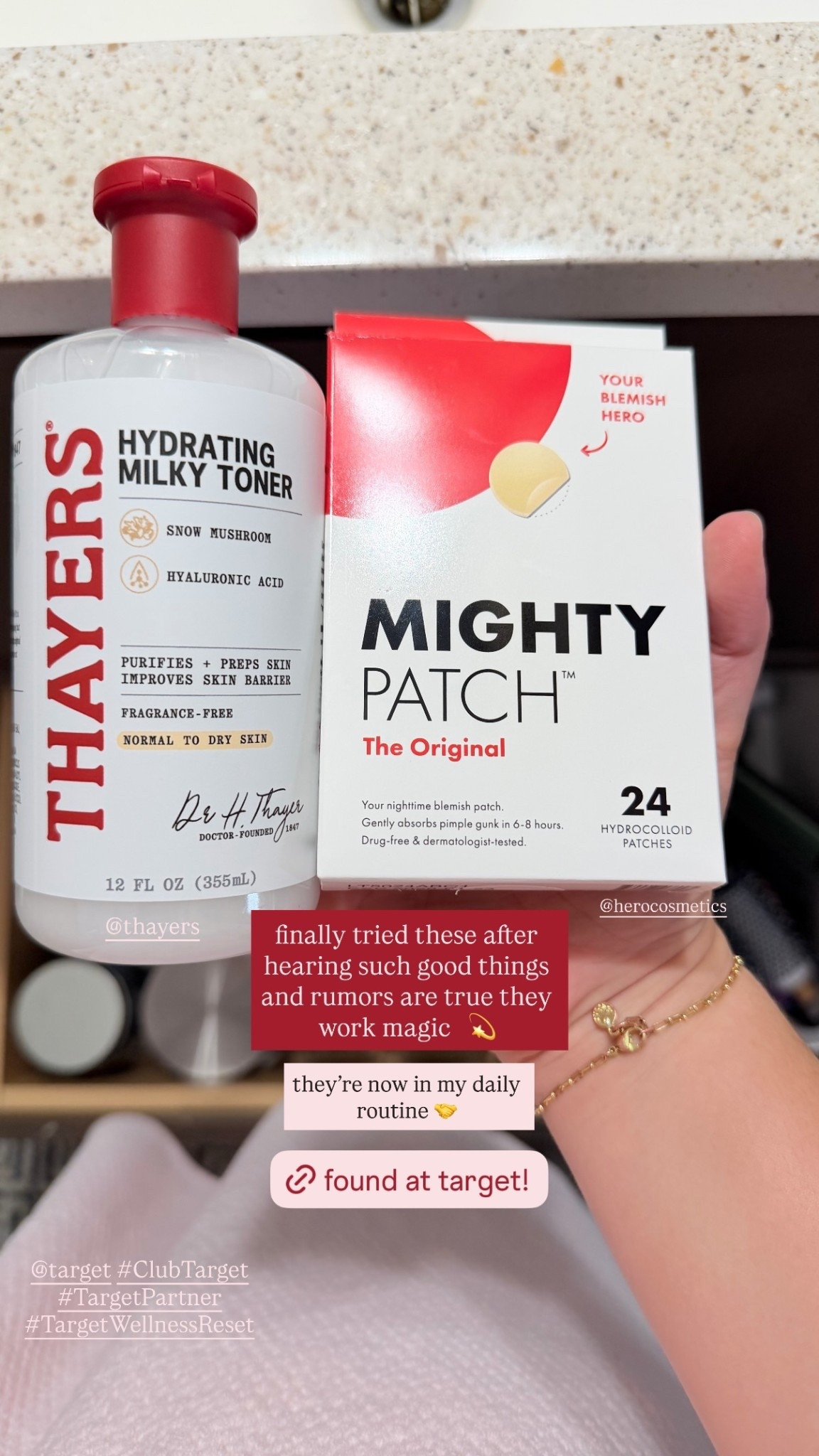finally tried these after hearing such good things and rumors are true they work magic 💫 @herocosmetics  @thayers  @target #ClubTarget #TargetPartner #TargetWellnessReset they’re now in my daily routine 🤝

#LTKBeauty #LTKgrwm #LTKselfcare