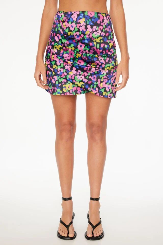Zoey Printed Satin Mini Skirt$44.95 | Dynamite Clothing