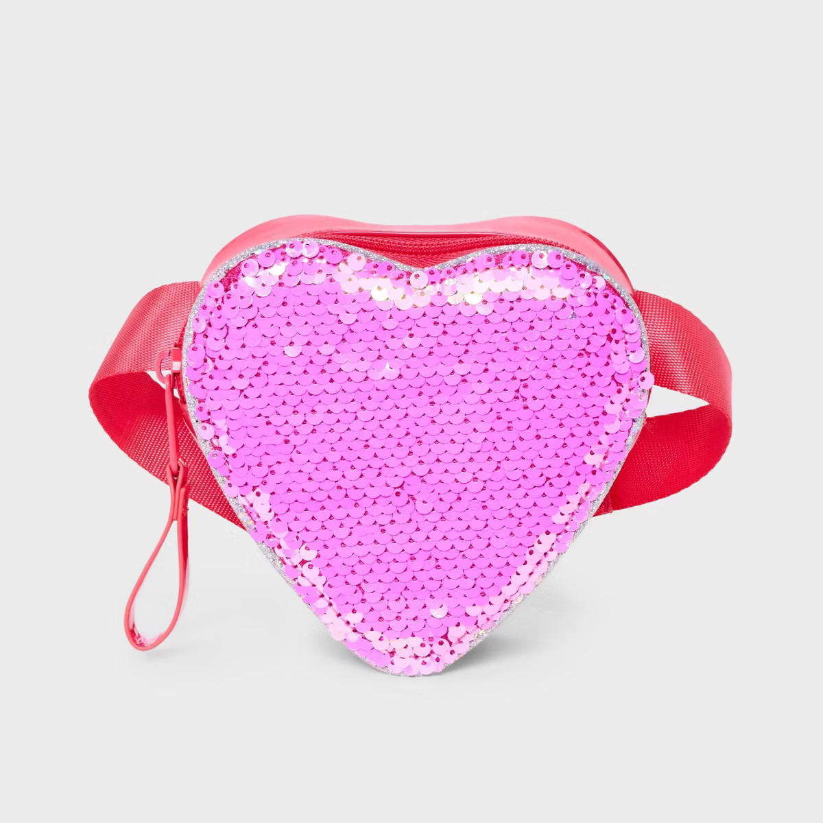 Girls' Heart Shaped Flip Sequin Crossbody Bag - Cat & Jack™ Pink | Target