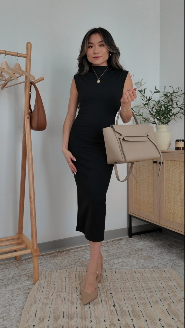 Work outfit black midi dress (XS) 

#LTKWorkwear #LTKFindsUnder100 #LTKSeasonal