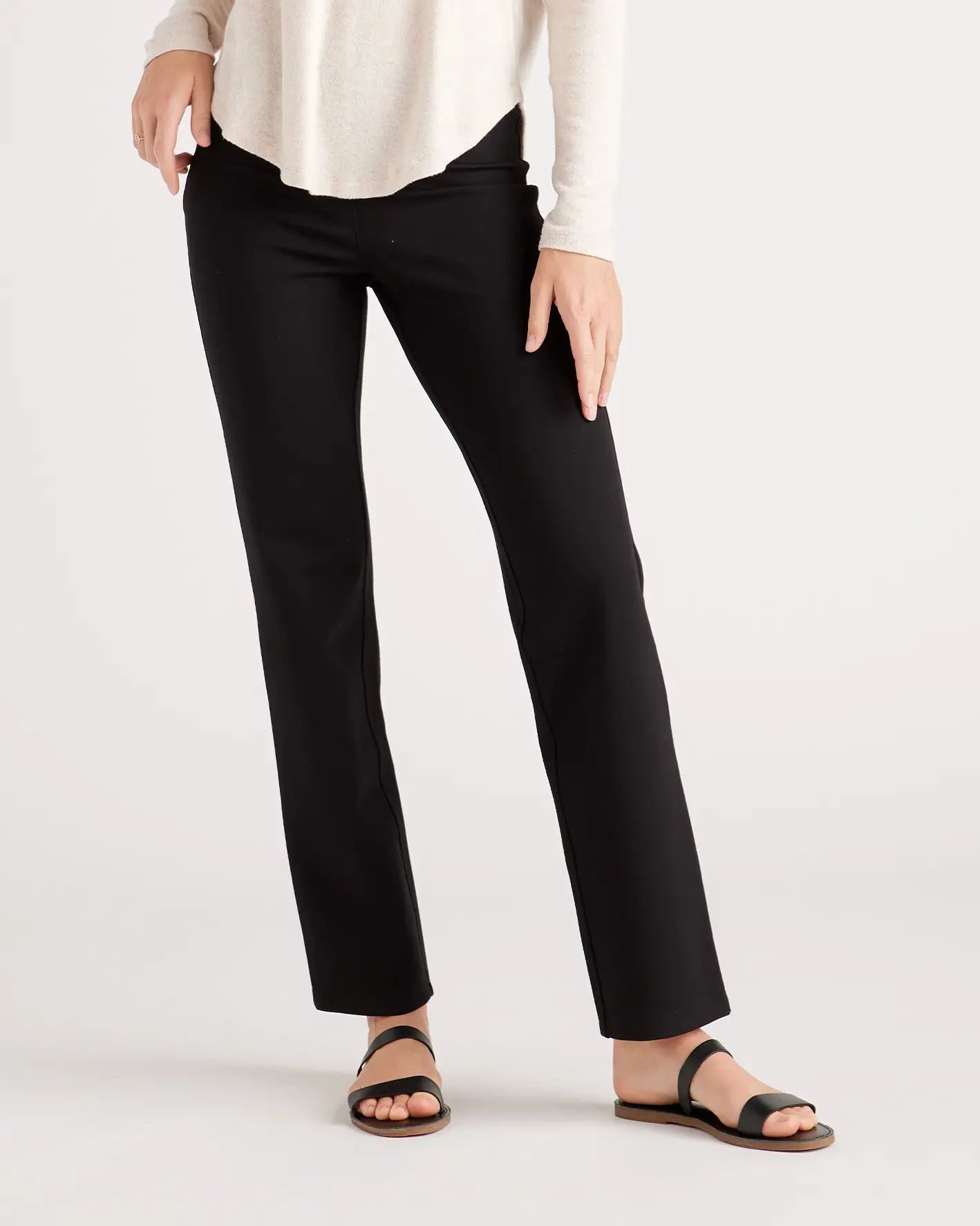 Ultra-Stretch Ponte Straight Leg Pant - Petite | Quince