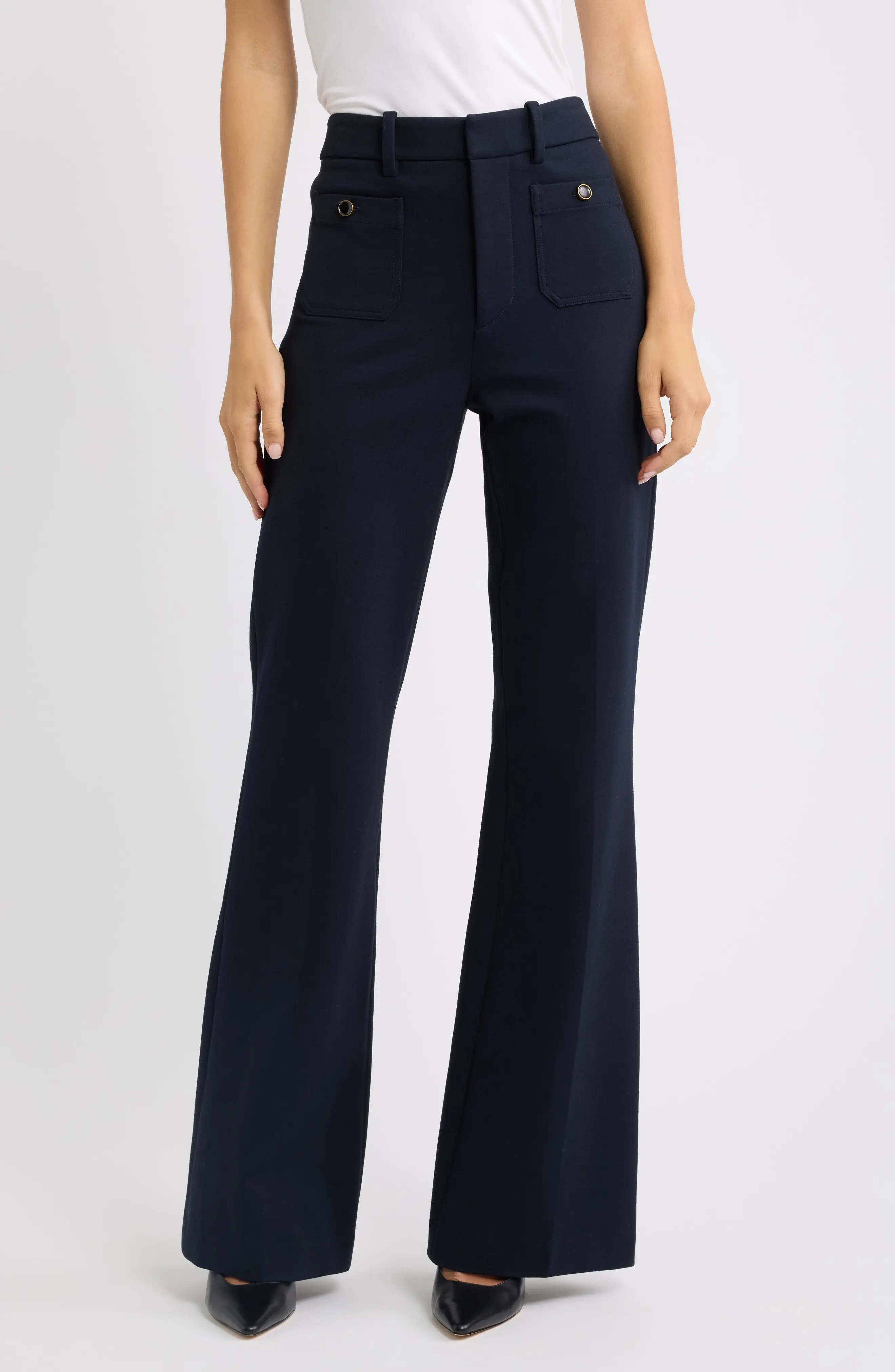 FRAME The Flare Trouser Pocket Pants (Women) | Nordstrom | Nordstrom