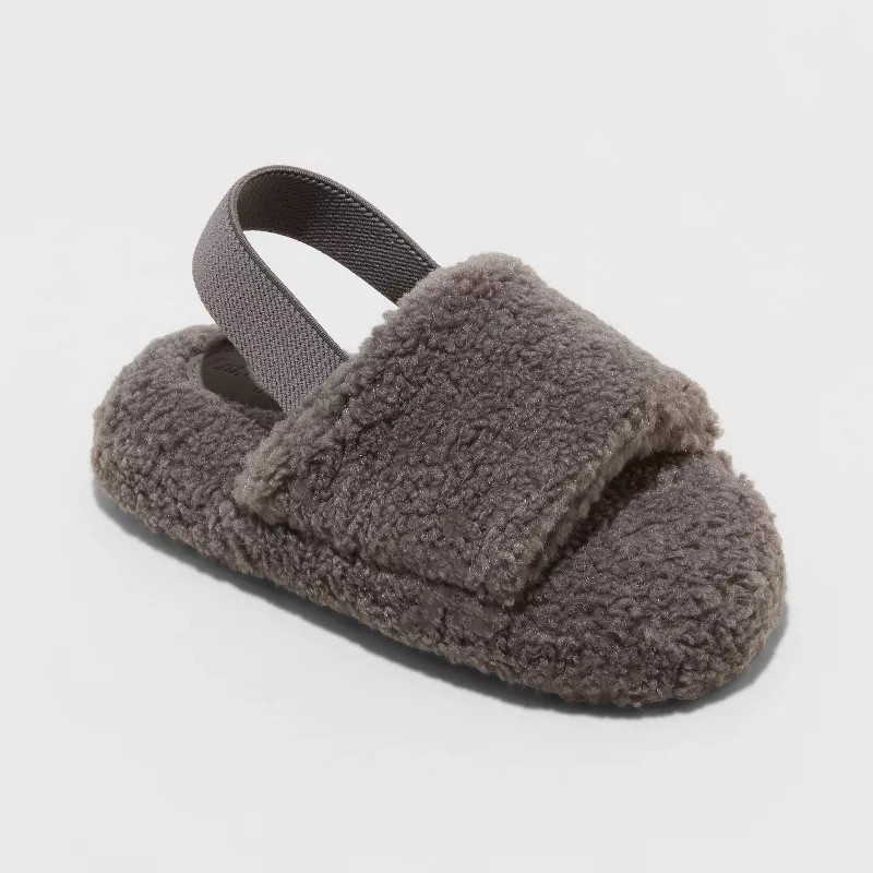 Toddler Avi Single Strap Faux Shearling Slippers - Cat & Jack™ | Target