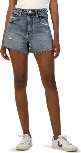 KUT from the Kloth Taylor Distressed High Waist Cutoff Denim Shorts | Nordstrom | Nordstrom