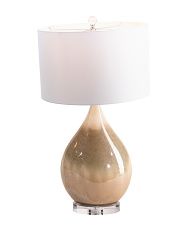 Ceramic Table Lamp With Crystal Base | TJ Maxx