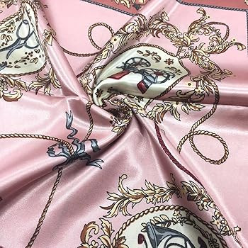 YOUR SMILE Silk Like Scarf Women's Fashion Pattern Large Square Satin Headscarf Headdress | Amazon (US)