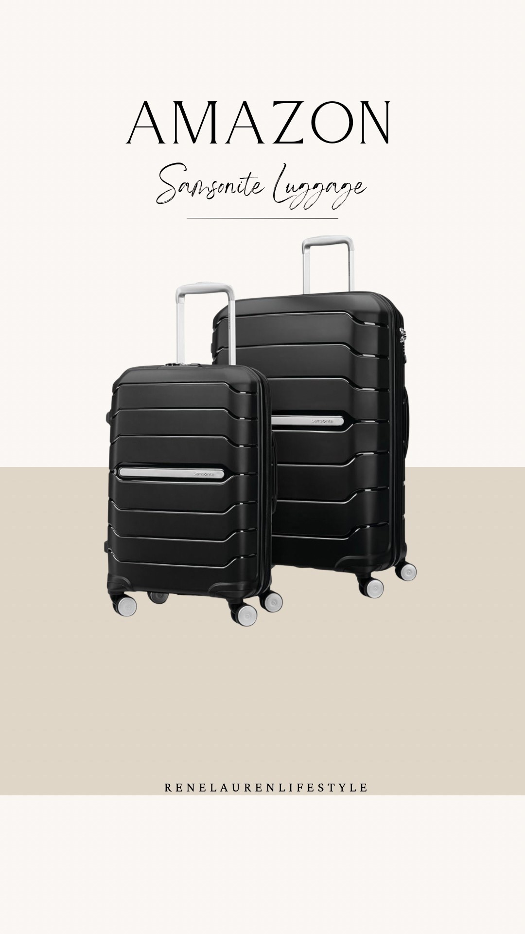 Samsonsite luggage

Black suitcase 
Carry-on 
Vacation must haves 
Spring break 
Amazon travel 

#LTKItBag #LTKSpringSale #LTKTravel