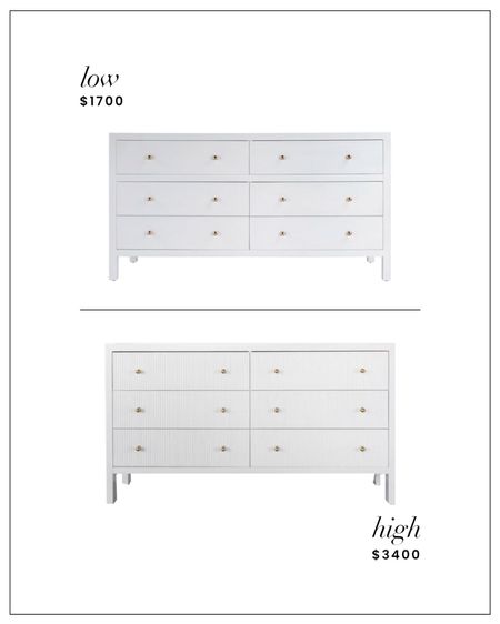 High / Low: Classic White Dressers

#LTKhome