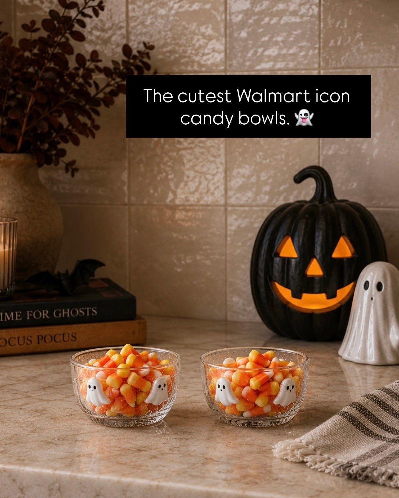 The Cutest Halloween Candy Bowls at Walmart 👻

Follow @farmtotablecreations on Instagram for more home finds and styling inspiration.

These Way to Celebrate bubble glass bowls with adorable ghost charms are such a fun way to serve Halloween treats. Fill them with candy corn, wrapped candy, popcorn, or snacks for your next gathering—they instantly add a festive touch to your kitchen, coffee bar, or Halloween party setup.

#WalmartFinds #HalloweenDecor #HalloweenHosting #SeasonalDecor #LTKHome

#LTKSeasonal #LTKHome