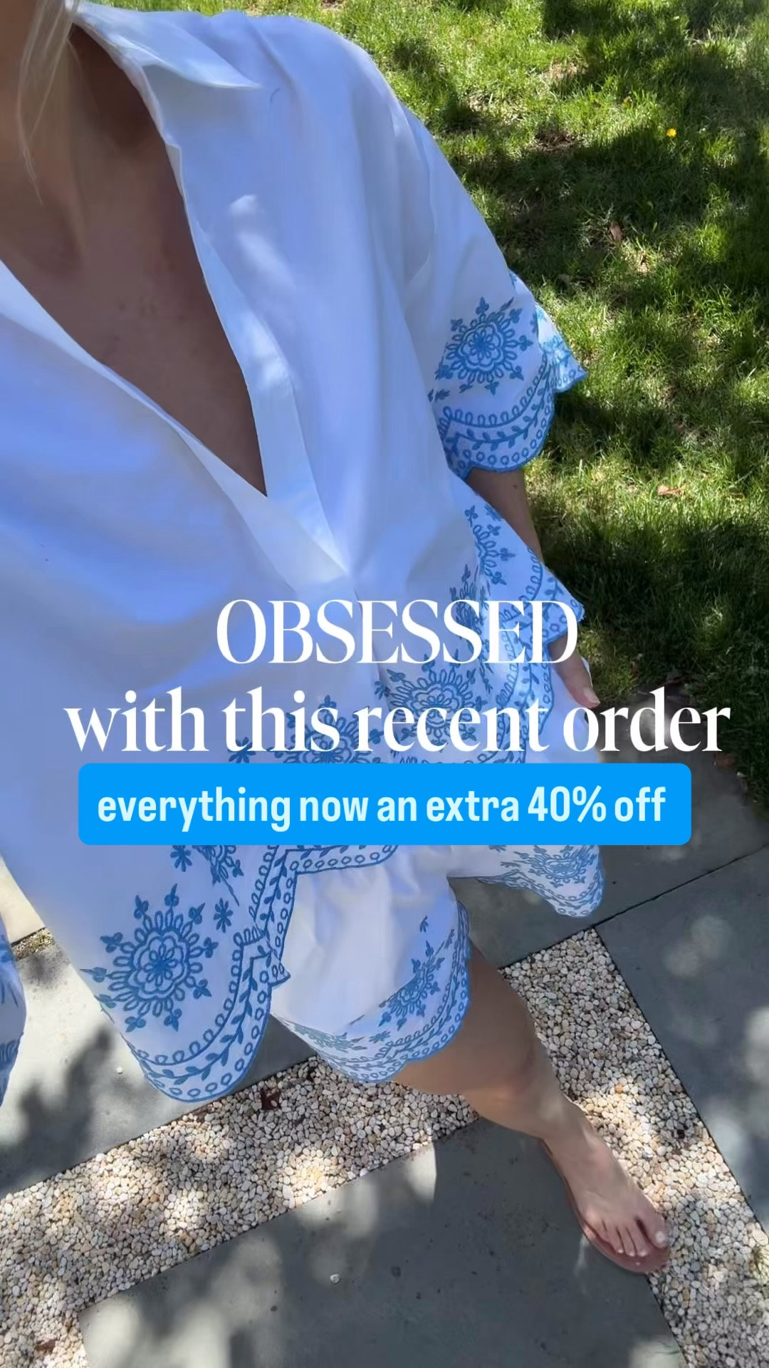 Sale Alert 🚨if you need any last minute summer looks these are all now an extra 40% off with code XTRA40
•embroidered blue set size small, tts 
•black matching set size small, tts 
•white eyelet maxi dress size 4/small, tts, I’m 5’5
•linen dress size small, could maybe have done an XS

#LTKSaleAlert