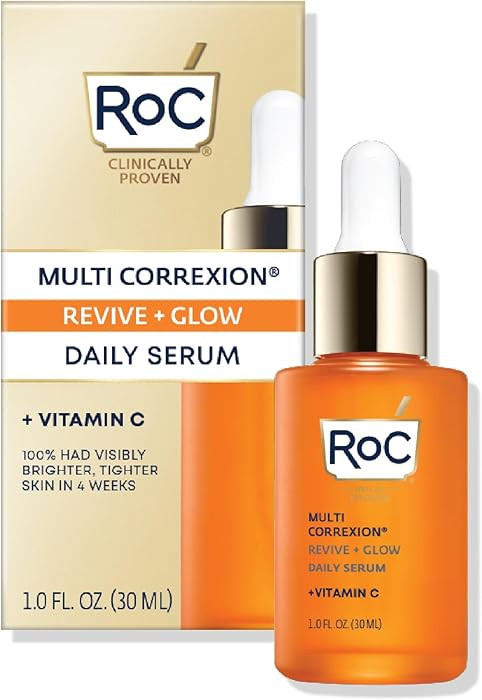 RoC Multi Correxion Revive + Glow 10% Active Vitamin C Serum for Face, Daily Anti-Aging Wrinkle a... | Amazon (US)