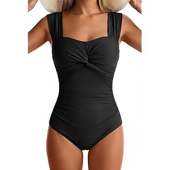 EVOCRCO Womens One Piece Swimsuits Tummy Control Twist Front Bathing Suits Full Coverage Swimsuit... | Amazon (US)