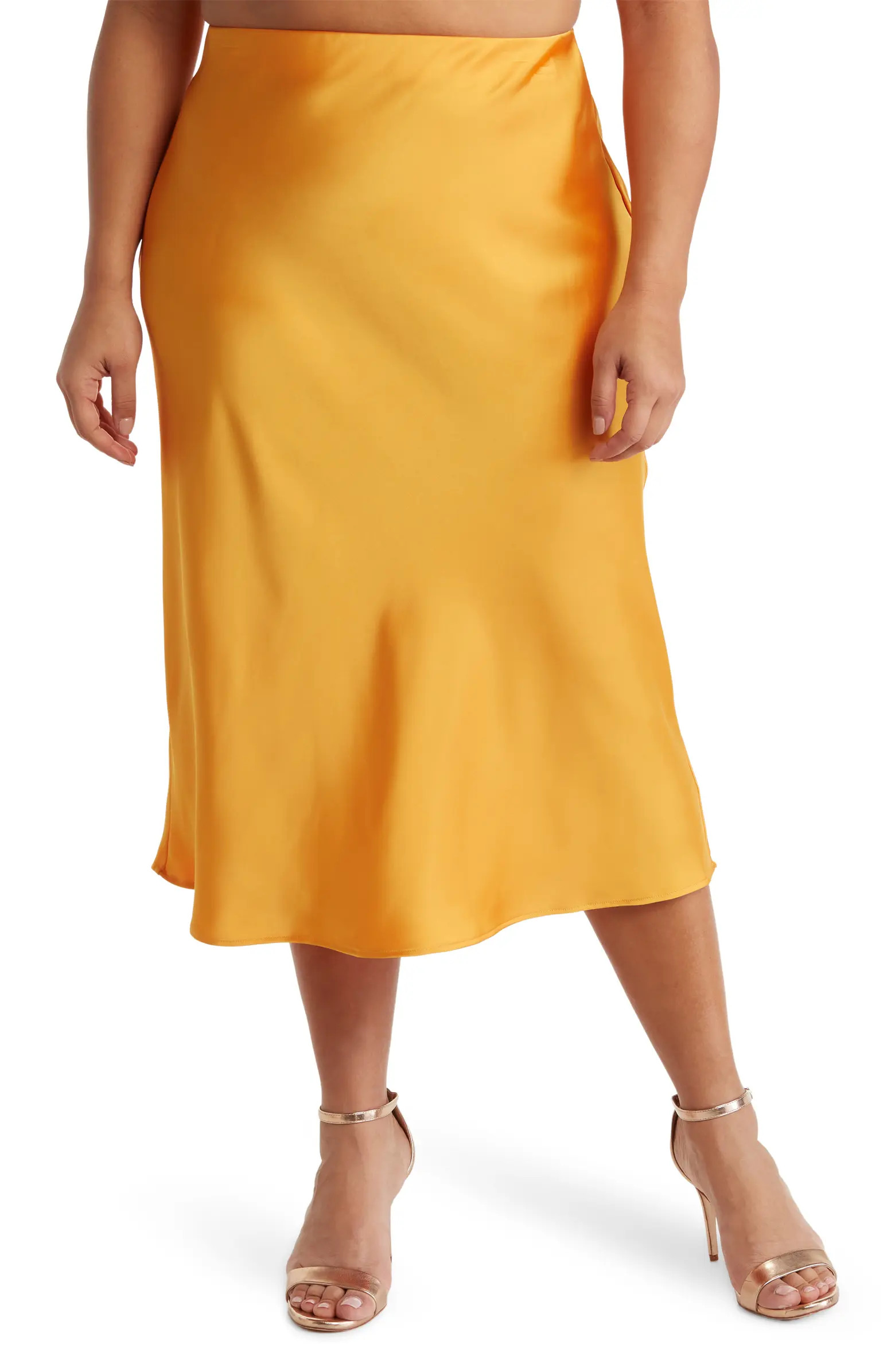 Satin Midi Skirt | Nordstrom Rack
