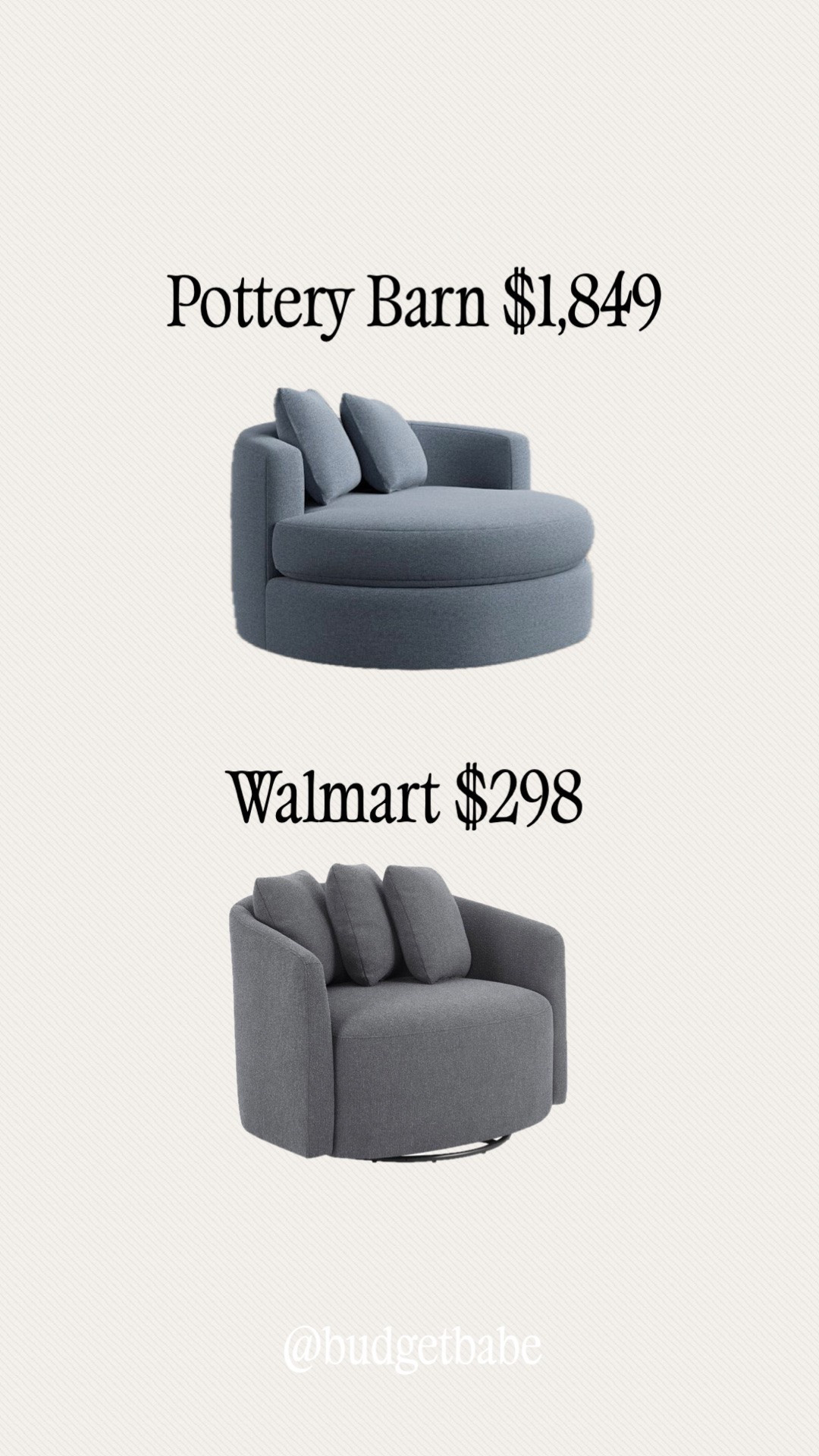 Pottery Barn swivel chair look for less! #dupe lookalike affordable furniture

#LTKHome