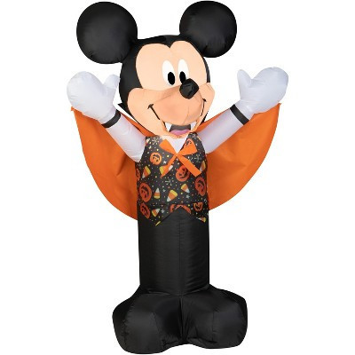 Disney Airblown Inflatable Mickey Mouse as Vampire, 3.5 ft Tall, Black | Target